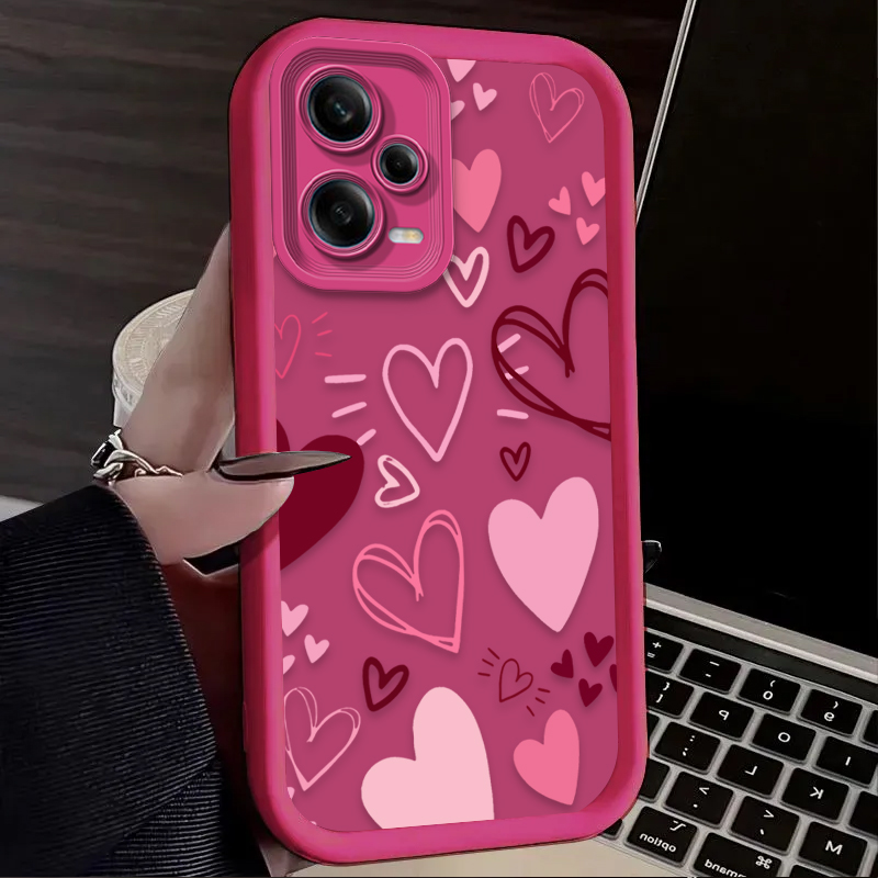 Pink Heart-shaped Phone Case f - Phone Cases Redmi のレビューと価格