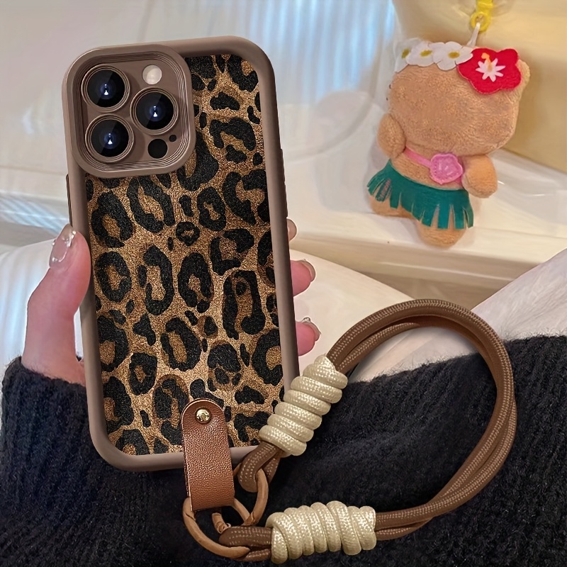 Wrist Strap Leopard Print  Pho - Phone Cases With Straps のレビューと価格
