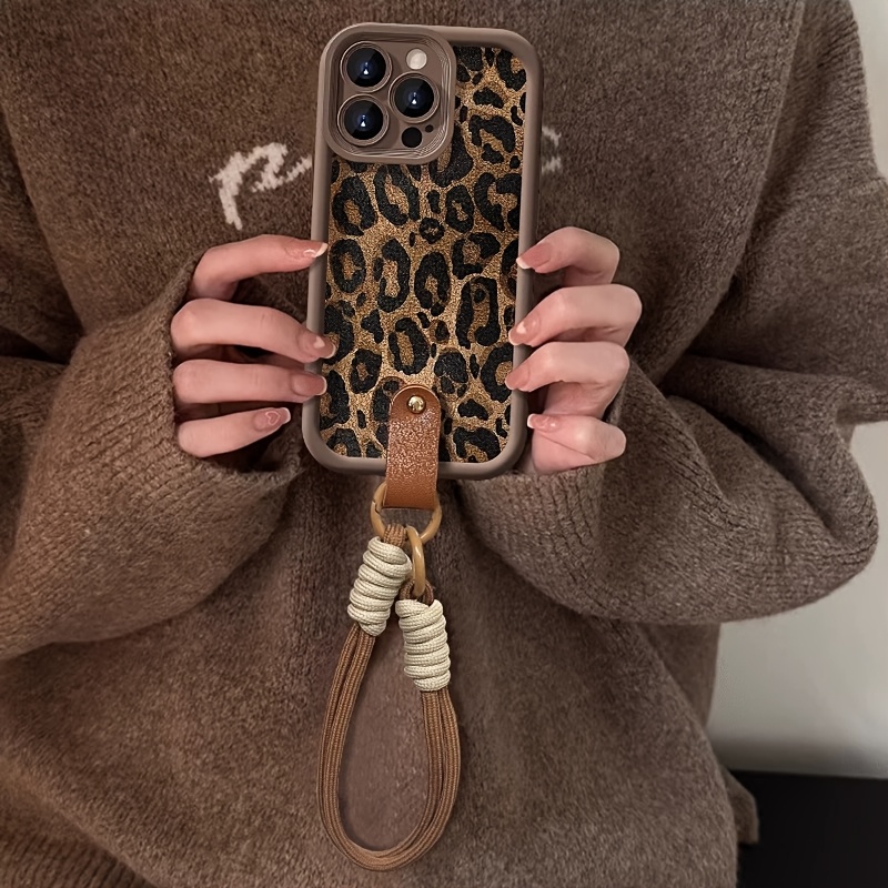 Wrist Strap Leopard Print  Pho - Phone Cases With Straps のレビューと価格