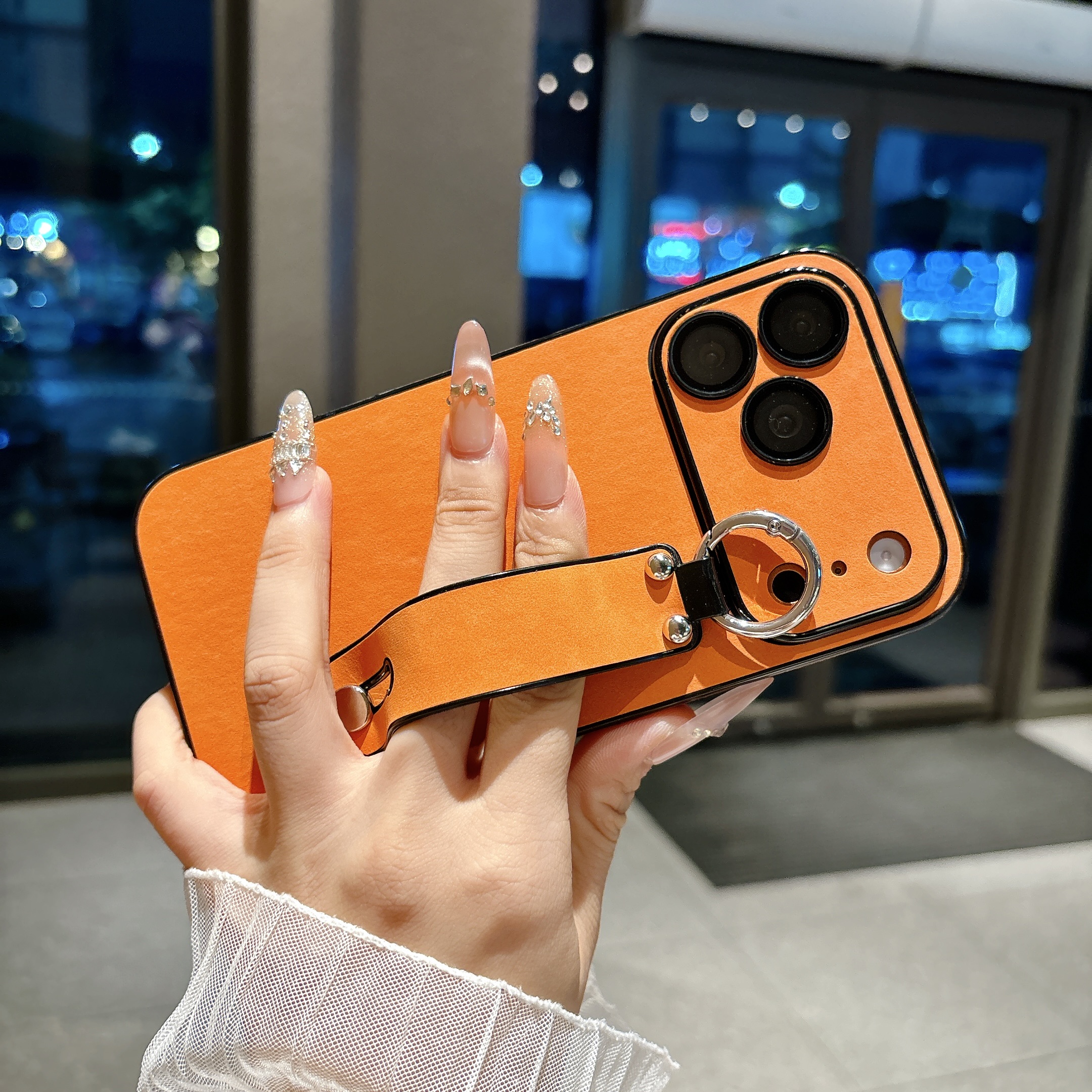 Suede Leather Wrist Strap Hold - Phone Cases With Straps のレビューと価格