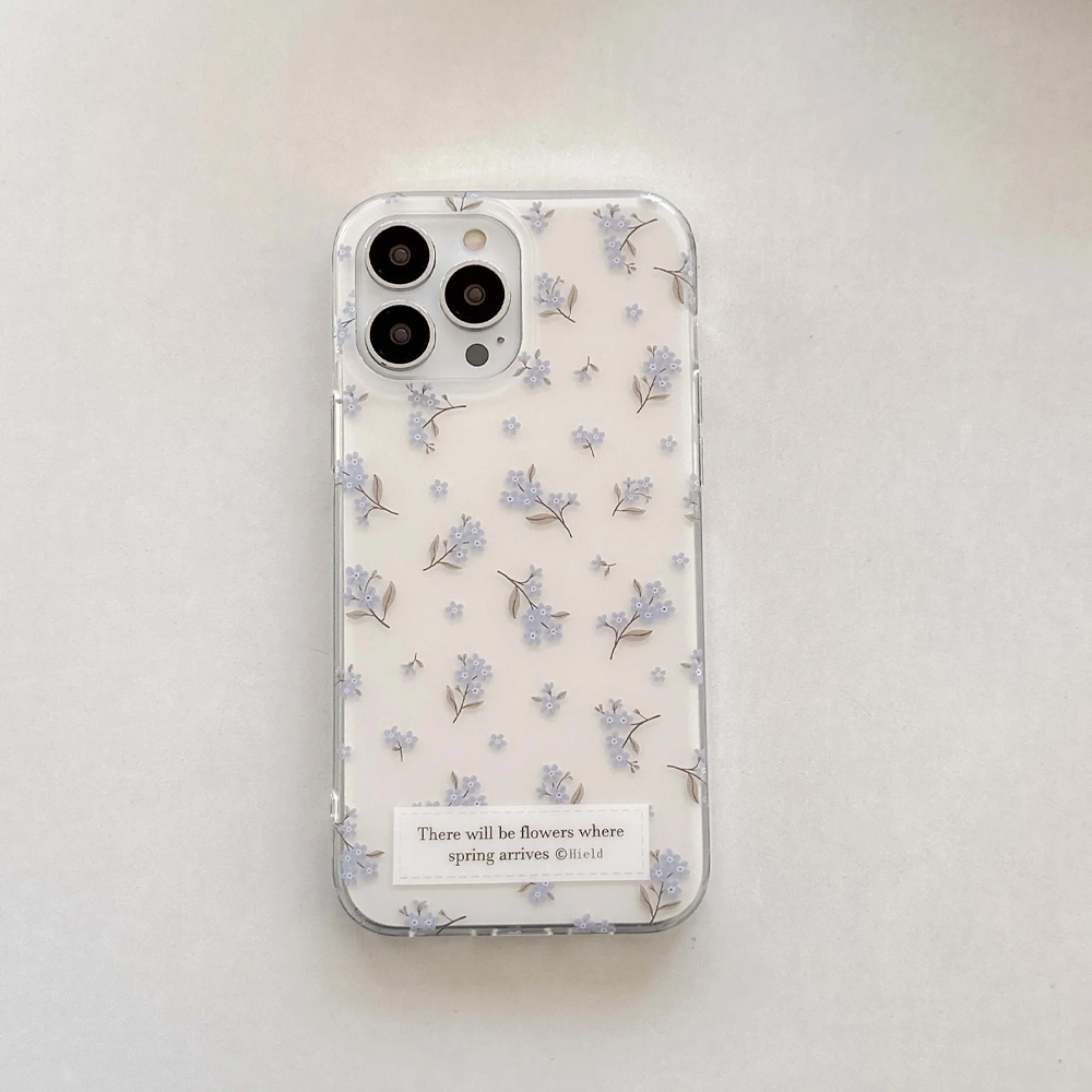 Pink and Blue White Flowers Fl - Phone Cases Blue のレビューと価格