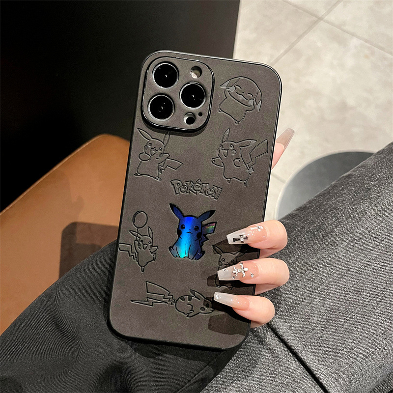 Cartoon Pikachu Faux Leather L - Phone Cases Unique のレビューと価格