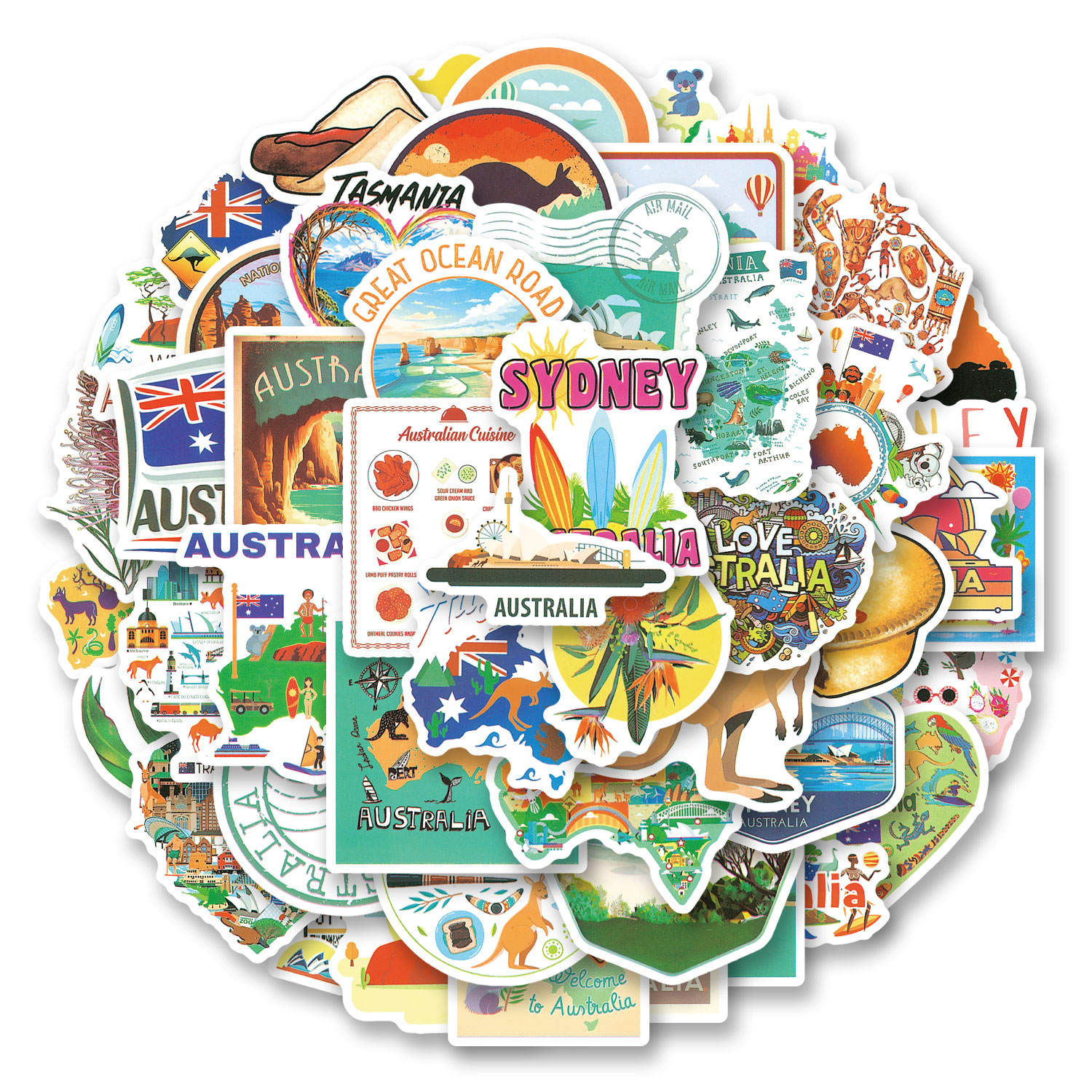 50pcs Australia Graffiti Stick - Phone Cases Australia のレビューと価格