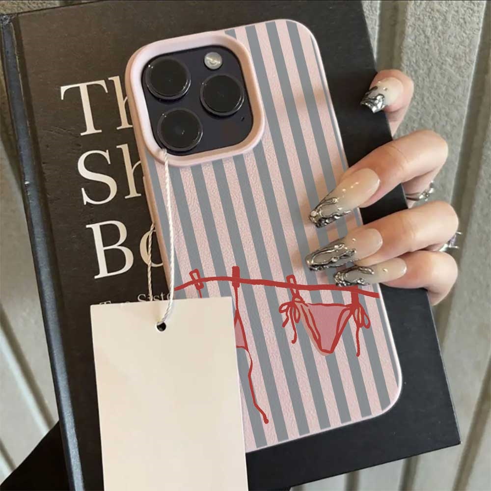 Blue White Striped Bikini Phon - Phone Cases Blue のレビューと価格