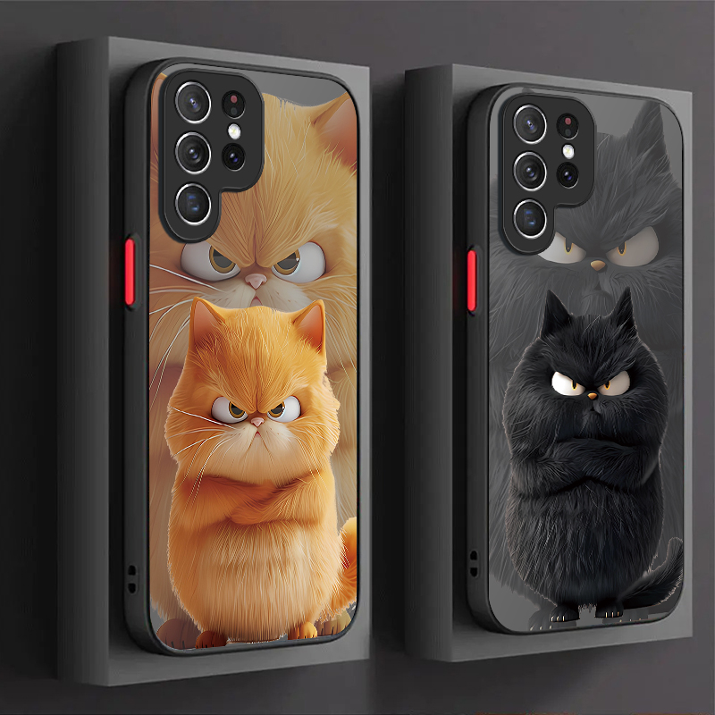 Angry Cat Couple Style Case fo - Phone Cases For Samsung S21 5G のレビューと価格