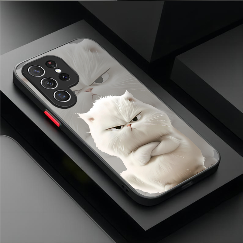 Angry Cat Couple Style Case fo - Phone Cases For Samsung S21 5G のレビューと価格