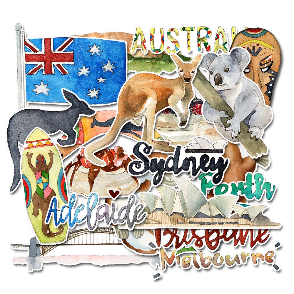 Pack of 20 Watercolor Australi - Phone Cases Australia のレビューと価格