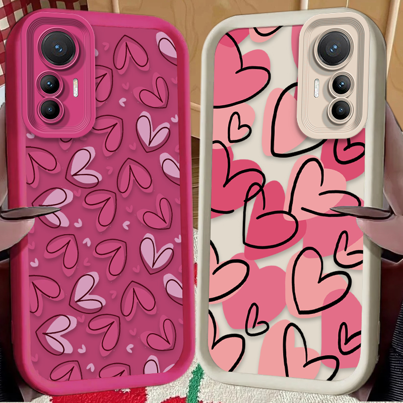 Cute Pink Love Heart Case for  - Phone Cases For Samsung S21 5G のレビューと価格