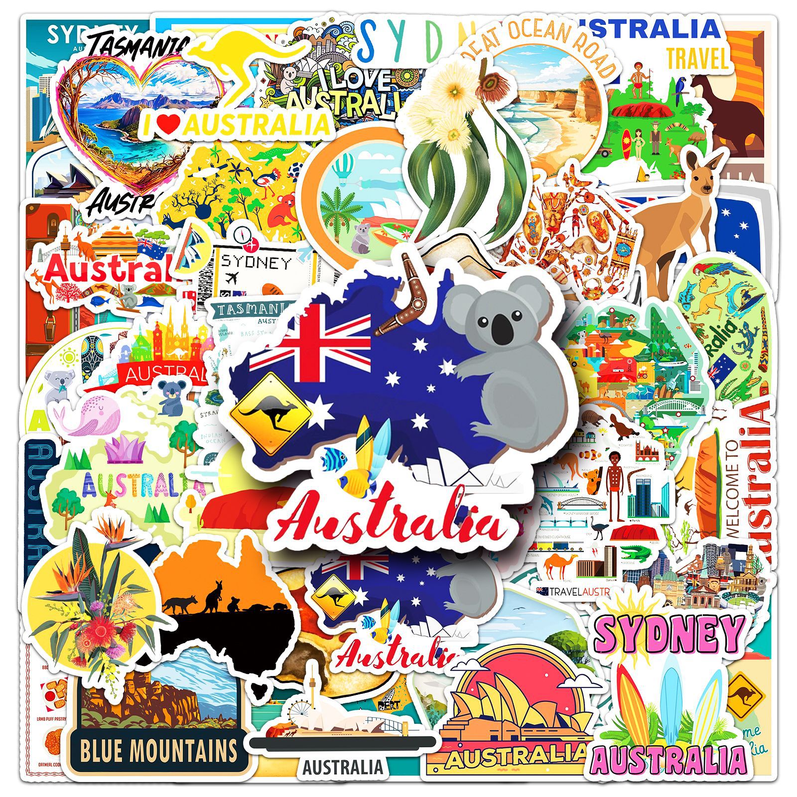 50Pcs Australia Themed Graffit - Phone Cases Australia のレビューと価格