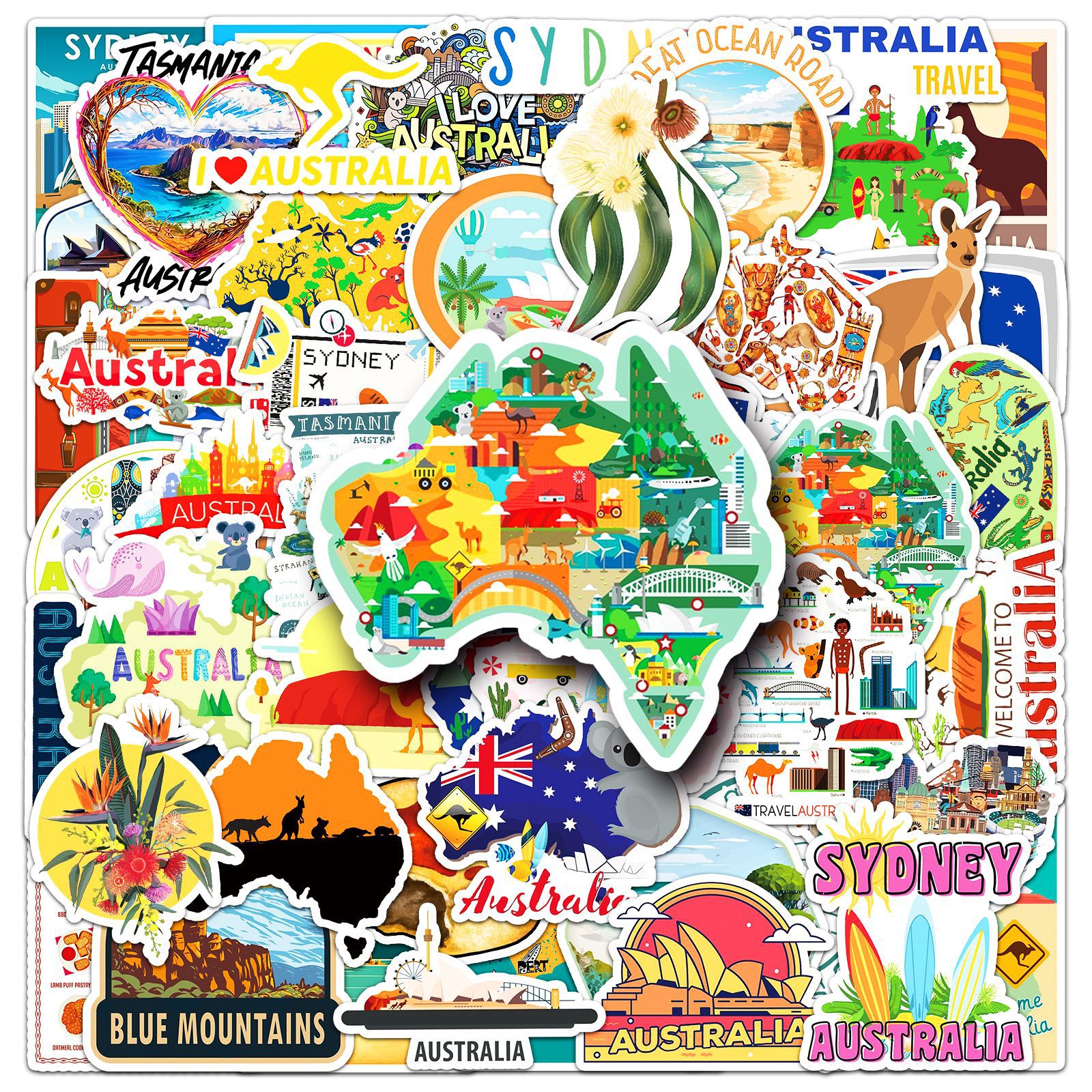 50Pcs Australia Themed Graffit - Phone Cases Australia のレビューと価格