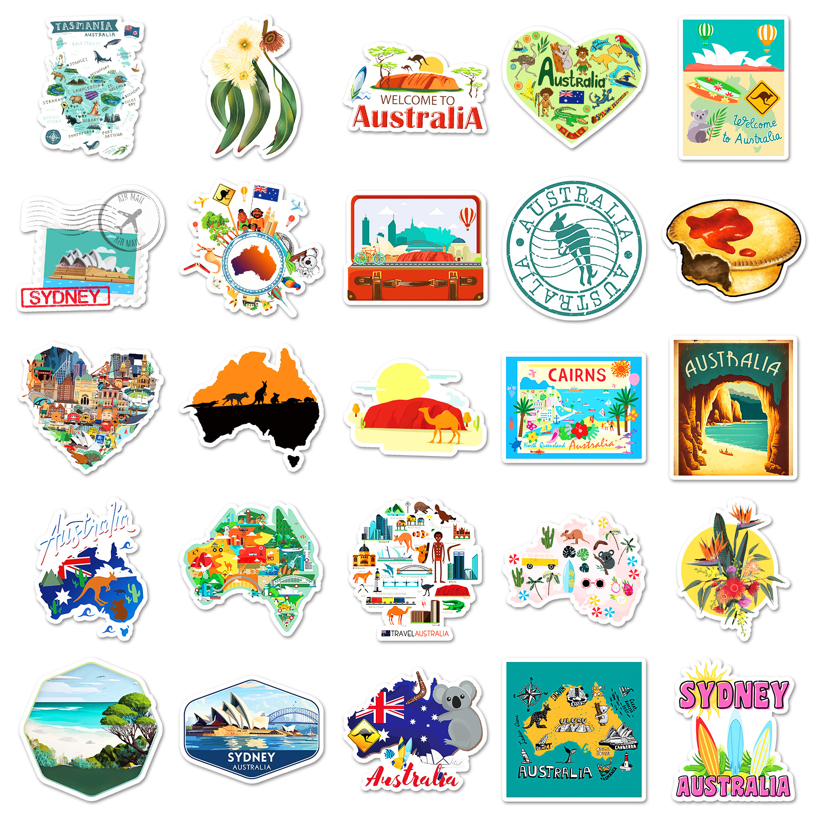 50Pcs Australia Themed Graffit - Phone Cases Australia のレビューと価格