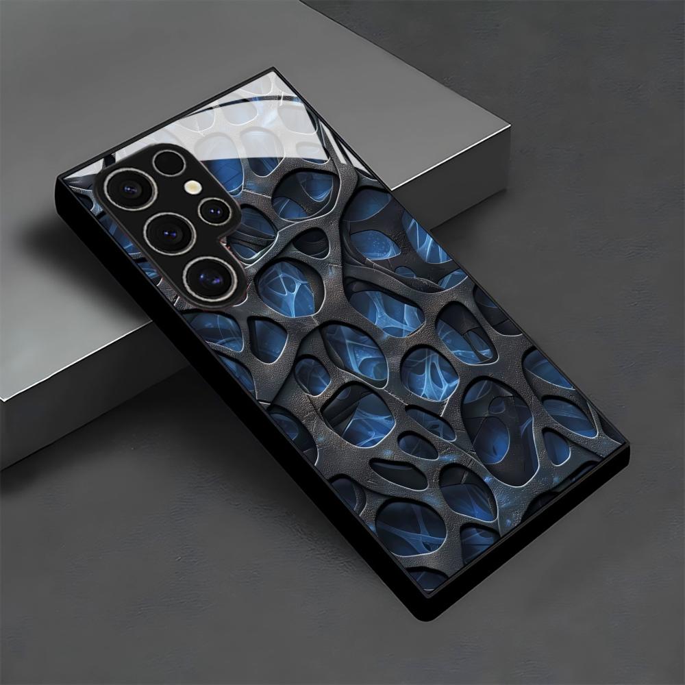Cool blue honeycomb glass Phon - Phone Cases For Samsung S21 5G のレビューと価格