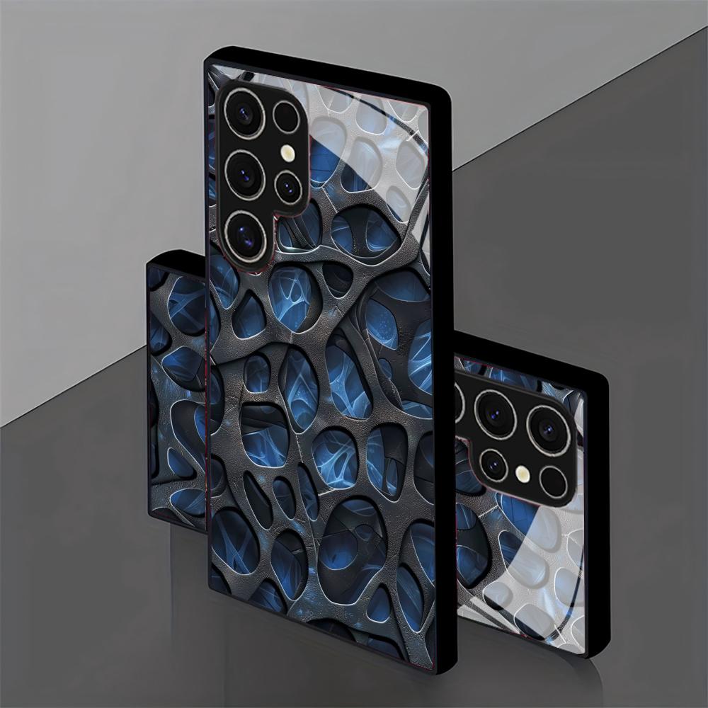 Cool blue honeycomb glass Phon - Phone Cases For Samsung S21 5G のレビューと価格