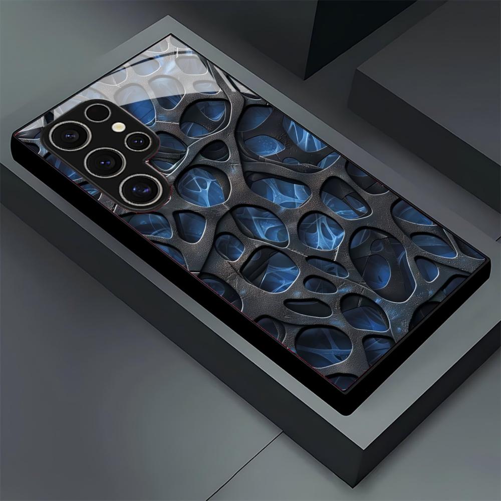 Cool blue honeycomb glass Phon - Phone Cases For Samsung S21 5G のレビューと価格