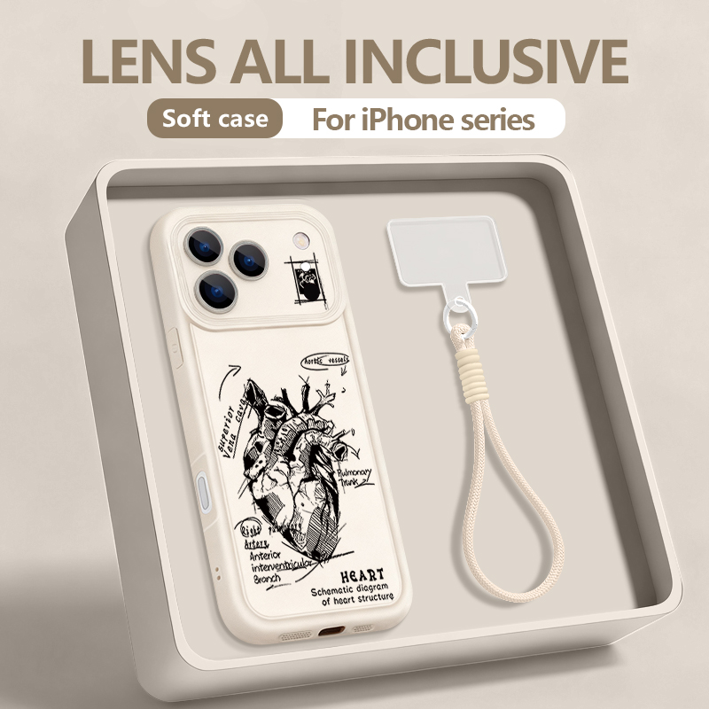 Creative Heart Model Pattern L - Phone Cases With Straps のレビューと価格