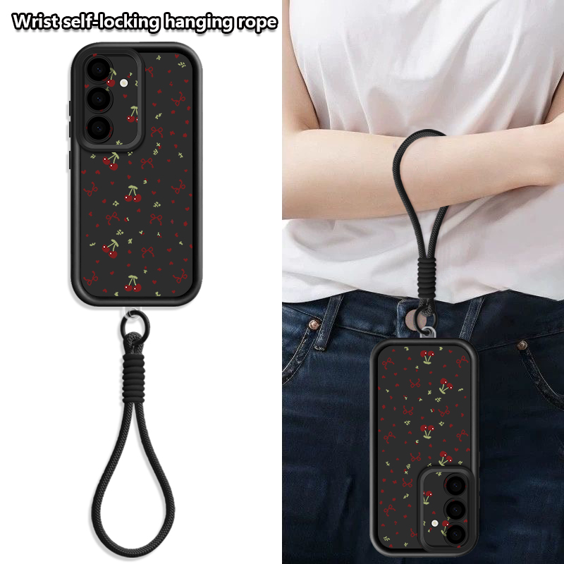 Little Cherry Pattern Lanyard  - Phone Cases With Straps のレビューと価格