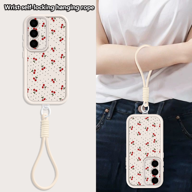 Little Cherry Pattern Lanyard  - Phone Cases With Straps のレビューと価格