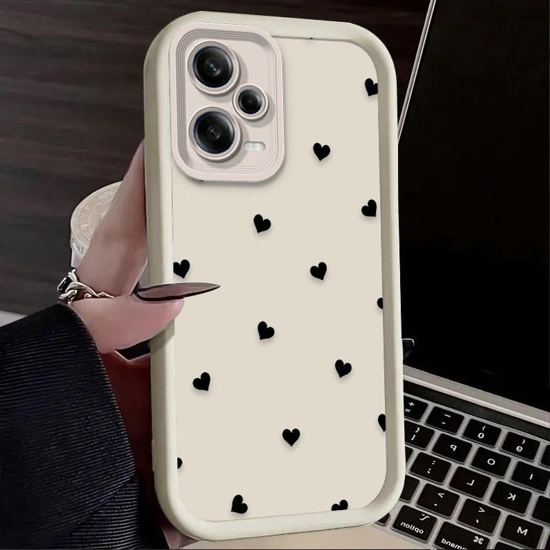 Black Love Heart Bowknot Phone - Phone Cases Redmi のレビューと価格