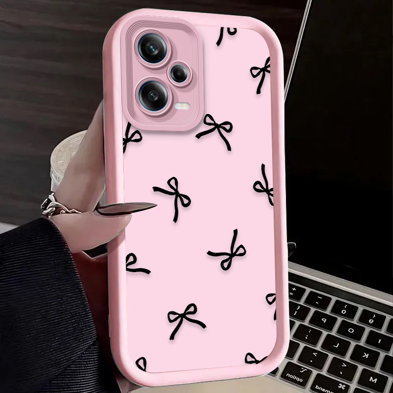 Black Love Heart Bowknot Phone - Phone Cases Redmi のレビューと価格