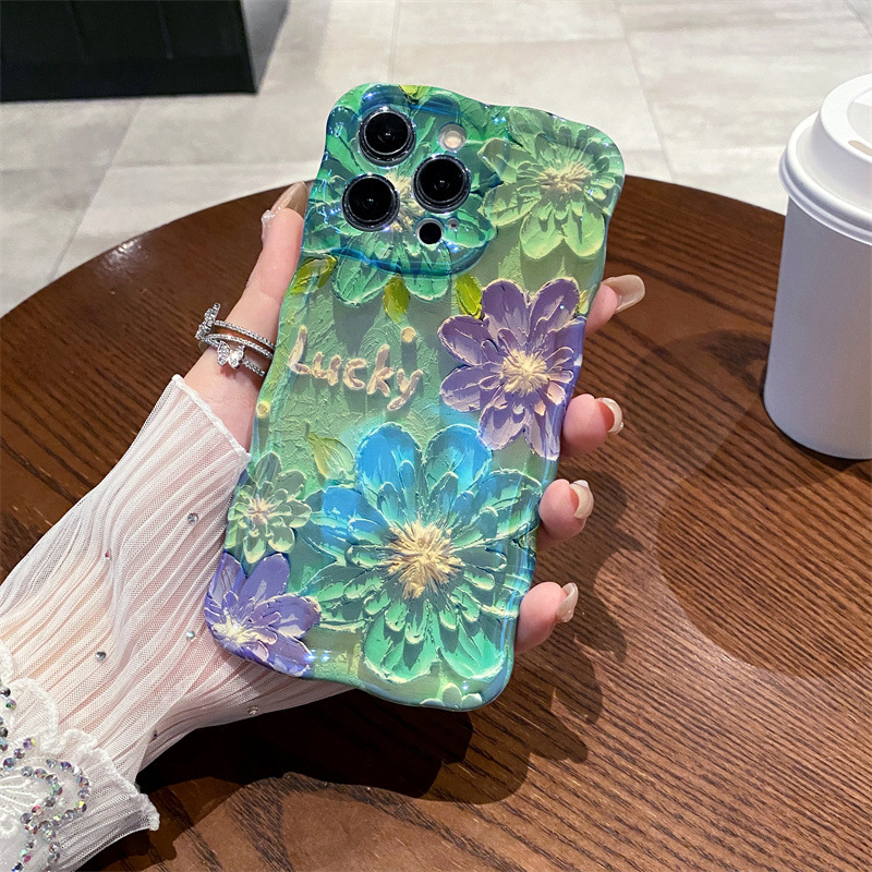 Retro Blue Light Oil Painting  - Phone Cases Blue のレビューと価格