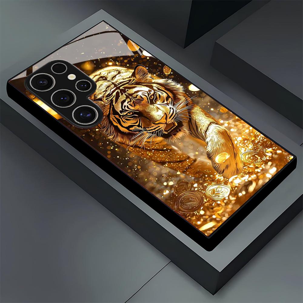 Tiger pattern glass Phone Case - Phone Cases For Samsung S21 5G のレビューと価格