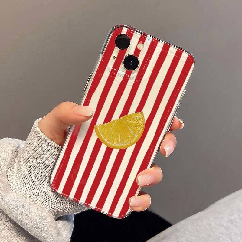 Lemon Red Pink Blue Stripe Des - Phone Cases Blue のレビューと価格