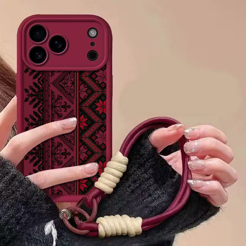 European Ethnic Style Hand Wri - Phone Cases With Straps のレビューと価格