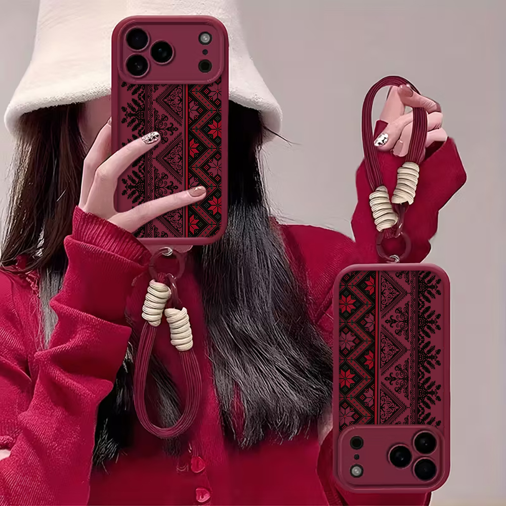European Ethnic Style Hand Wri - Phone Cases With Straps のレビューと価格