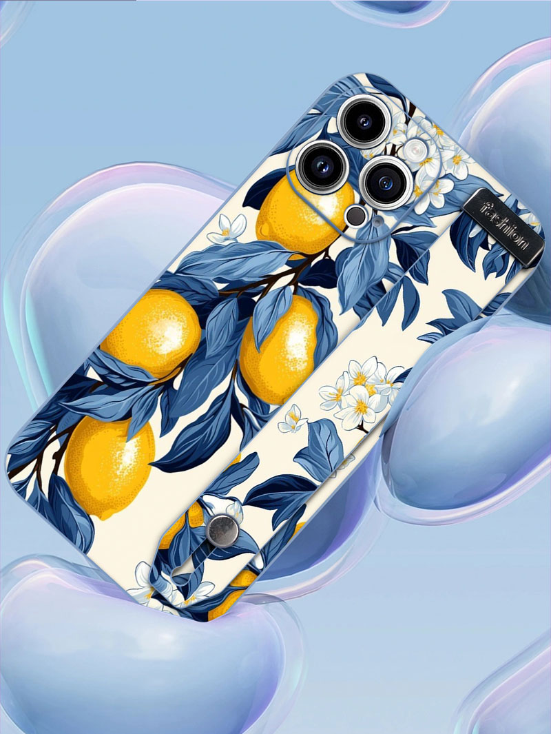 Fruit Lemon Colorful Star Flow - Phone Cases With Straps のレビューと価格