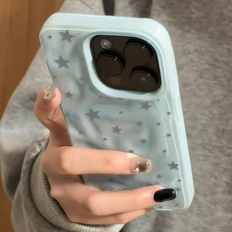 Minimalist Gray-Blue Star Wave - Phone Cases Unique のレビューと価格