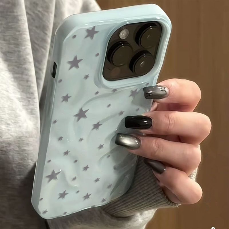 Minimalist Gray-Blue Star Wave - Phone Cases Unique のレビューと価格