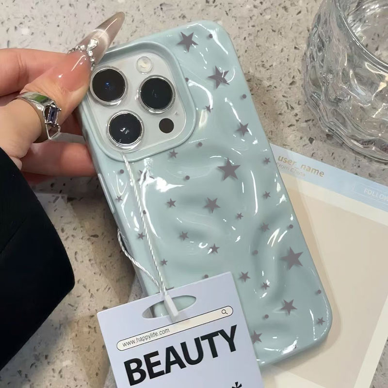 Minimalist Gray-Blue Star Wave - Phone Cases Unique のレビューと価格