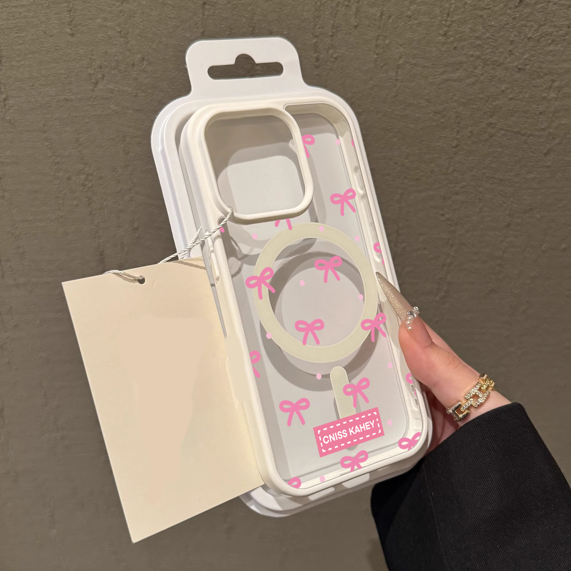 Cute Bow girl Clear Case For M - Clear Magsafe Case のレビューと価格
